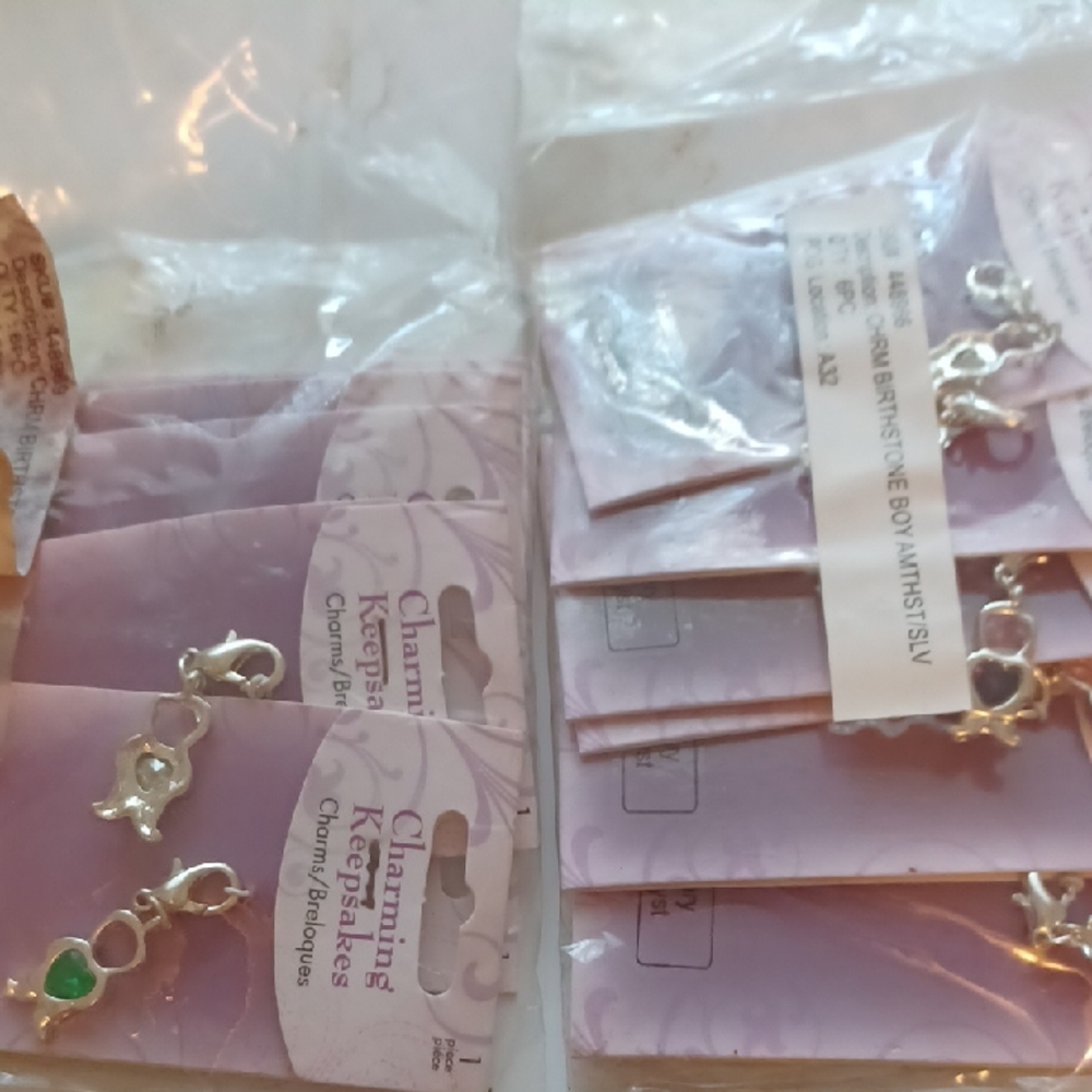 Silver Charm Charming Keepsakes 6 Of Each Color 12 New Package Never Opened
